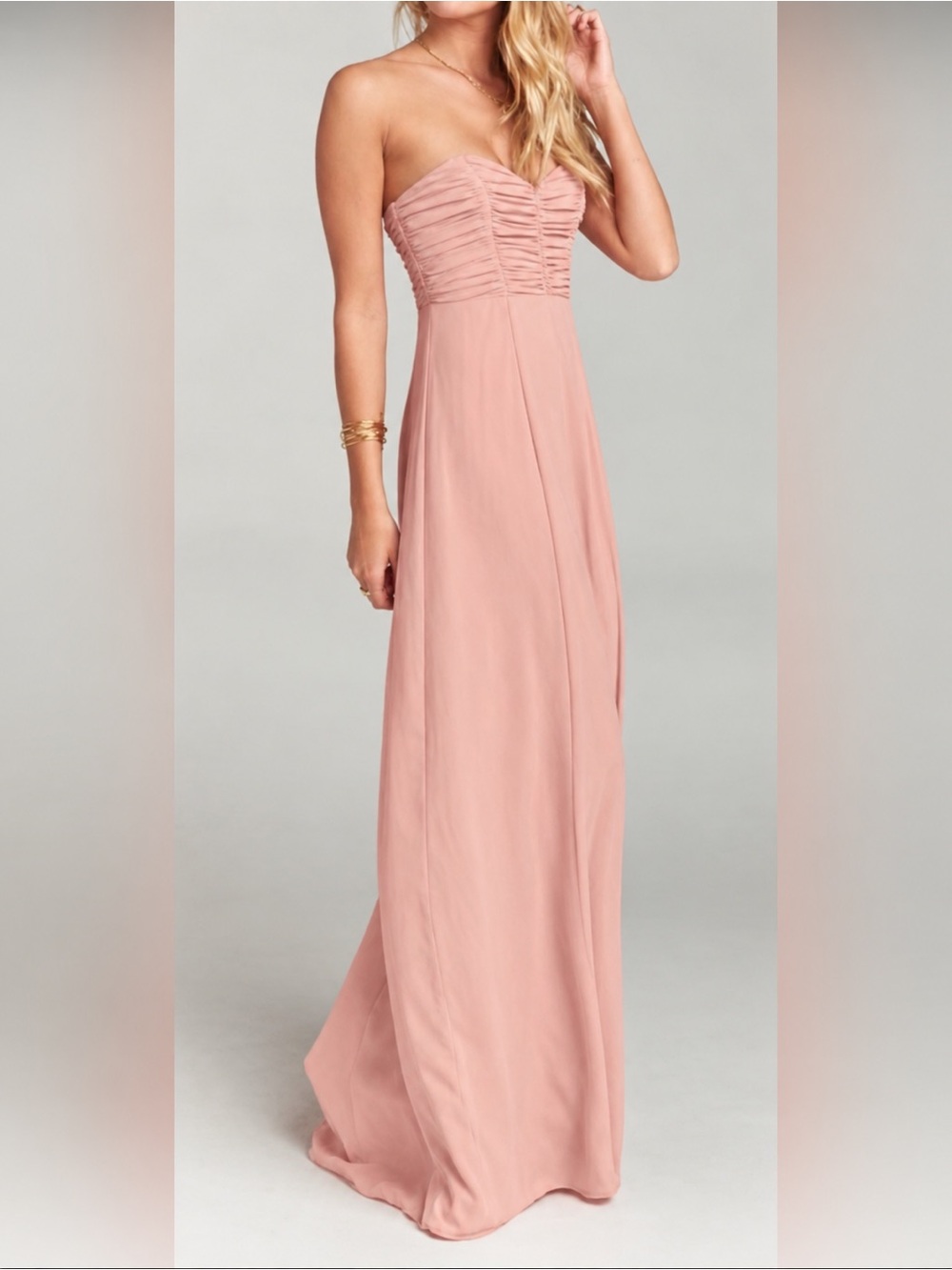 NWT Show Me Your Mumu XXL Bon Bon Strapless Dress Dusty Blush